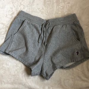 Varsity style PINK sweat shorts